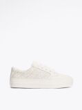Beige TH Monogram Leather Flatform Trainers  Women