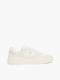 Beige Mixed Texture Basketball Trainers  Women