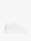 Μπεζ TH Monogram Δερμάτινα Sneakers Με Πλατφόρμα  Γυναίκες