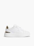 Άσπρο TH Monogram Δερμάτινα Sneakers Με Πλατφόρμα  Γυναίκες