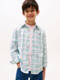Multi Flag Embroidery Check Shirt  Boys