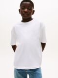 Άσπρο T-Shirt Με Tonal Κεντητή Σημαία  Αγόρια