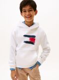 White Hilfiger Flag Hoody  Boys