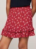 Red Mountain Floral Print Flared Mini Skirt  Girls