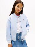 Blue Relaxed Back Logo Varsity Jacket  Girls