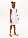 White Broderie Anglaise Fit And Flare Dress  Girls