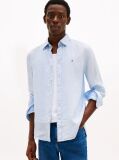 Blue Pigment Dyed Linen Regular Fit Shirt  Men