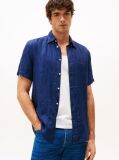 Blue Washed Pure Linen Shirt  Men