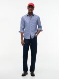Μπλε Gingham Oxford Πουκάμισο Σε κανονική Γραμμή  Άνδρες