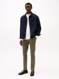 Grey Slim Flag Embroidery Chinos  Men