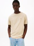Beige Flag Embroidery T-Shirt  Men