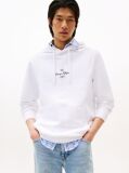 White Outline Flag Logo Hoody  Men