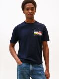 Blue Logo Print Jersey Crew Neck T-Shirt  Men