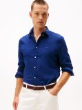 Blue Slim Fit Yarn Dyed Dobby Shirt  Men
