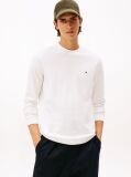 Beige Mercerized Jacquard Long Sleeve Tee  Men