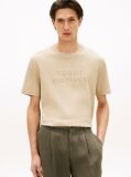 Beige Tonal Logo Interlock Knit T-Shirt  Men