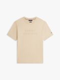 Beige Tonal Logo Interlock Knit T-Shirt  Men