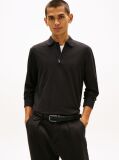 Black Performance Zip Polo Shirt  Men