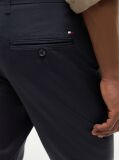 Blue Bleecker Slim Printed Structured Chinos  Men