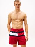 Red Hilfiger Flag Mid Length Swim Shorts  Men