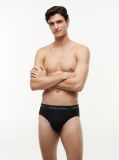 Black 3-Pack Signature Repeat Logo Waistband Briefs  Men