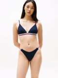 Blue Global Stripe High Cut Bikini Bottoms  Women