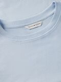 Μπλε Ριμπ T-Shirt Σε Slim Γραμμή Με Κεντητό Σημαιάκι  Γυναίκες