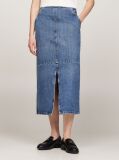 Denim Ψηλόμεση Slim Denim Midi Φούστα  Γυναίκες