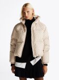 Multi Signature Print Puffer Jacket  Women