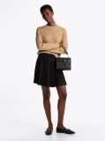 Black Pleated Mini Skirt  Women