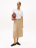 Beige Pleated Midi Skirt  Women