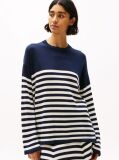 Multi Relaxed Crew Neck Jumper With Silk  Women