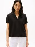 Black Relaxed Polo Shirt  Women