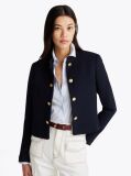 Μπλε Blazer Με Mandarin Γιακά Σε Στενή Γραμμή  Γυναίκες