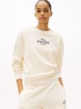 Beige Logo Embroidery Sweatshirt  Women