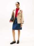 Blue Mid Rise Denim Straight Skirt  Women