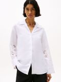 White Relaxed Fit Broderie Anglaise Shirt  Women
