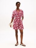 Multi Textured Tie Front Mini Shirt Dress  Women