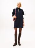 Blue Half-Zip Relaxed Shift Dress  Women