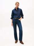 Blue High Rise Straight Leg Jeans  Women