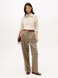 Multi Check Relaxed Straight Leg Trousers  Women