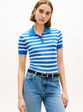 Multi Short Sleeve Polo Jumper With Silk  Women