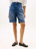Blue Denim Relaxed Bermuda Shorts  Women