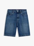Blue Denim Relaxed Bermuda Shorts  Women