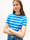 Multi Logo Embroidery Jersey Crew Neck T-Shirt  Women
