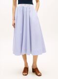 Multi Logo Waistband Midi A-Line Skirt  Women