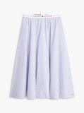 Multi Logo Waistband Midi A-Line Skirt  Women