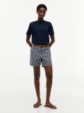 Μπλε Boxy T-Shirt Με Πλέξη Interlock  Γυναίκες