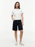 Άσπρο Boxy T-Shirt Με Πλέξη Interlock  Γυναίκες