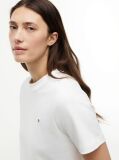 Άσπρο Boxy T-Shirt Με Πλέξη Interlock  Γυναίκες